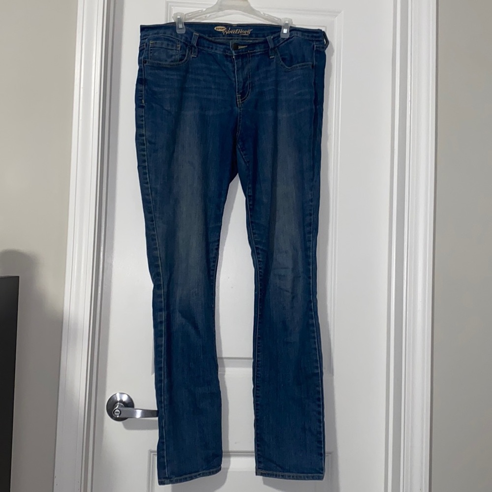 Old Navy Size 12 Long Straight Leg Blue Jeans